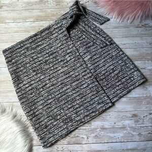 EUC Small Loft Twill Faux Wrap Mini Skirt Super cute!